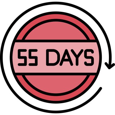 65 gün 5 satır simgesi tasarımı