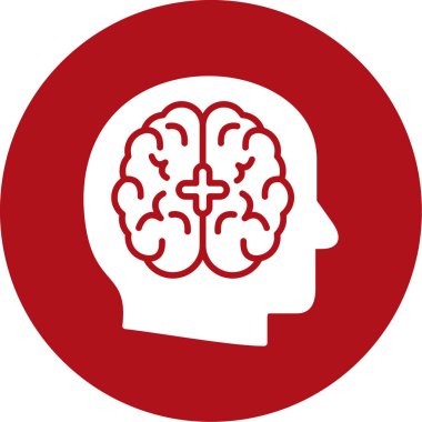 Beyin. Web simgesi basit tasarım