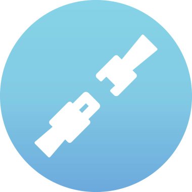 Uydu düz vektör simgesi