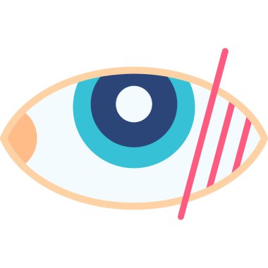 Göz. Web simgesi basit illüstrasyon