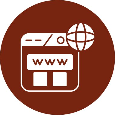 Web için web simgesi, vektör illüstrasyonu