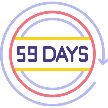 65 gün geri sayım simgesi, 66 gün kaldı.