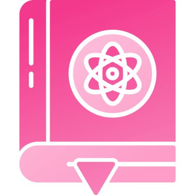 Atomu olan bir kitabın vektör çizimi