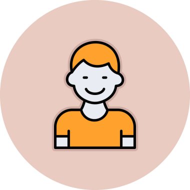 Kadın. Web simgesi basit illüstrasyon