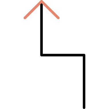 ok vektör simgesi beyaz arkaplanda izole edildi