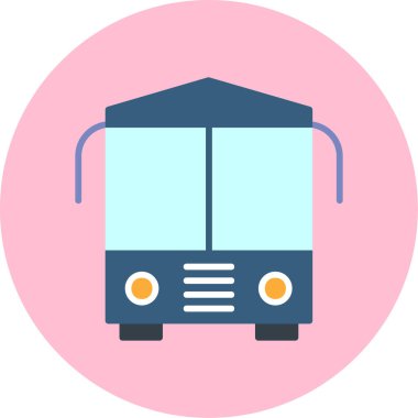 Otobüs. Web simgesi basit illüstrasyon