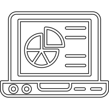 dizüstü bilgisayar ve dijital pazarlama simgesi