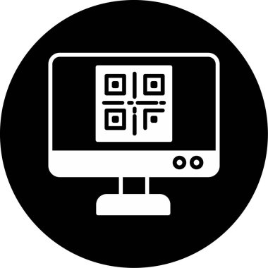 qr kod simgesinin vektör çizimi