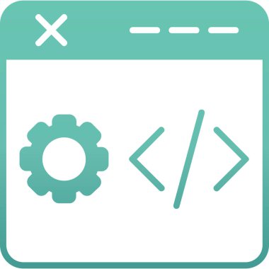 Kodlama geliştirme vektör simgesi