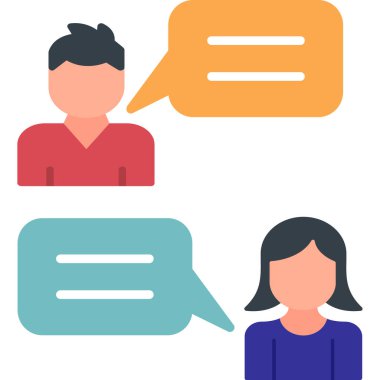 Konuş. Web simgesi basit illüstrasyon