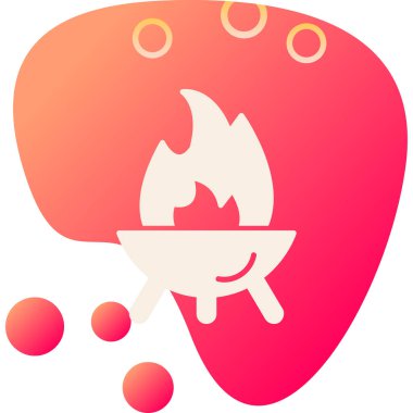 ateş simgesi, beyaz arkaplanda illüstrasyon vektörü