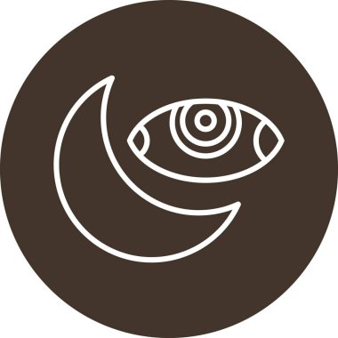 Ay ikonu vektör illüstrasyonu