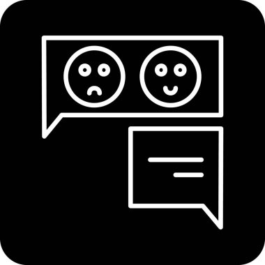 Bir sohbet simgesinin vektör illüstrasyonu
