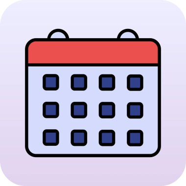 Takvim simgesi, vektör çizimi