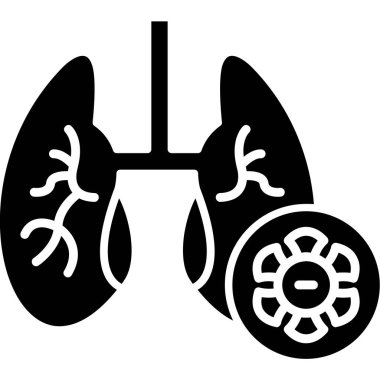 Akciğer. Web simgesi basit illüstrasyon