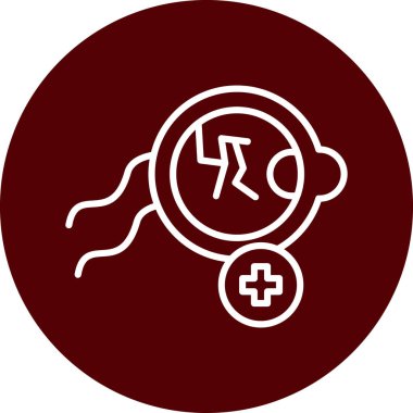 Bir virüs simgesinin vektör illüstrasyonu