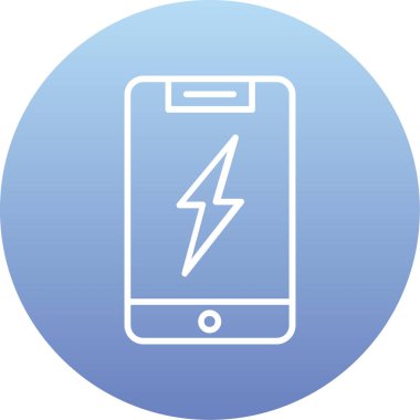 pil şarj simgesi modaya uygun düz arkaplan.