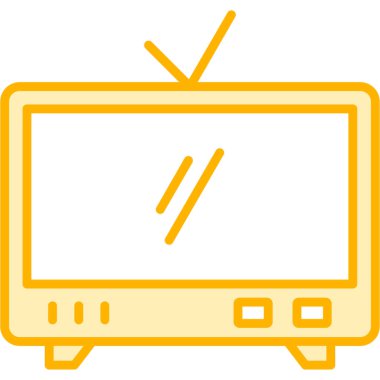 Televizyon. Web simgesi basit illüstrasyon