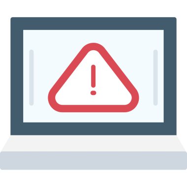 uyarı hatası düz vektör simgesi