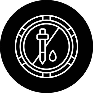 Moda tarzında izole edilmiş kan testi simgesi