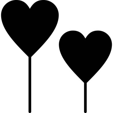 kalp aşk ikonu katı stilde