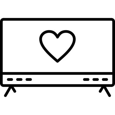 Televizyon. Web simgesi basit tasarım