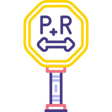 Bir araba simgesinin vektör illüstrasyonu