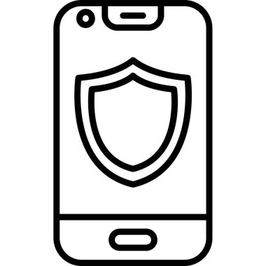 Kalkan. Web simgesi basit illüstrasyon