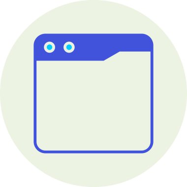 Web simgesi, basit ve minimalist tasarım kavramının vektör illüstrasyonu