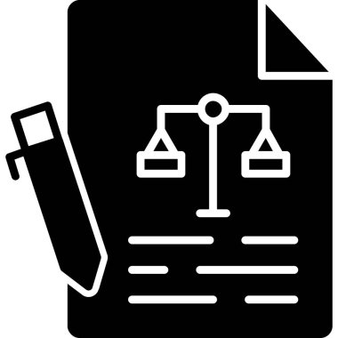 Hukuk ve adalet ikonu vektör illüstrasyonu