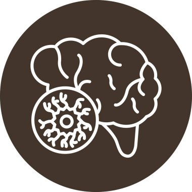 beyin ikonu vektör illüstrasyonu