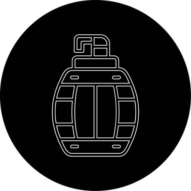 Gaz tankı simgesinin vektör illüstrasyonu