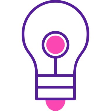 Web ve mobil uygulaması tasarımı, ampul logo kavramı için beyaz arka plan üzerinde izole ampul simge vektör