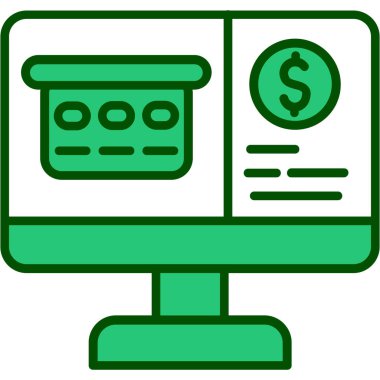 Bilgisayar. Web simgesi basit tasarım