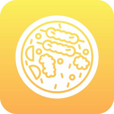 Yemek. Web simgesi basit illüstrasyon