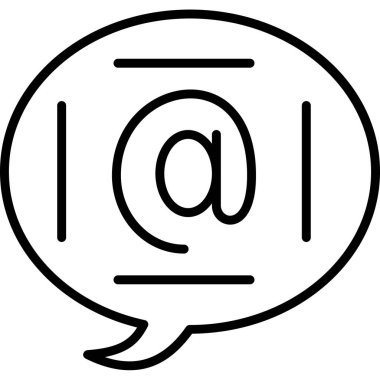 Mesaj sohbet simge vektör çizim