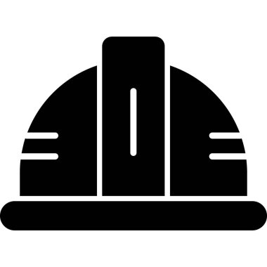 Kask simgesi vektör illüstrasyonu