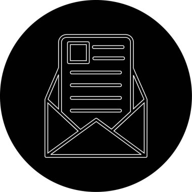 zarf simgesi vektör illüstrasyonu