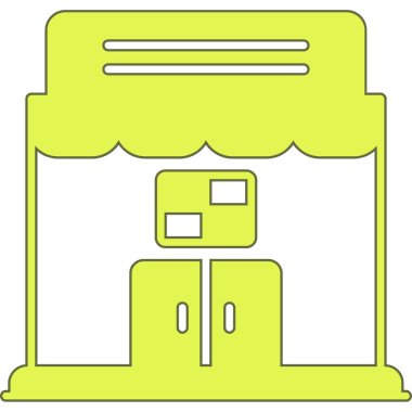 dükkan simgesi vektör illüstrasyonu