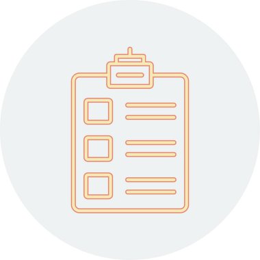 Yapılacaklar listesi web simgesi vektör çizimi