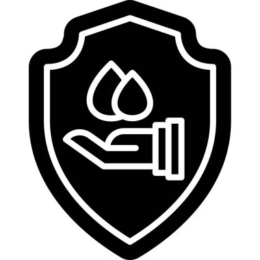 Kalkan. Web simgesi basit illüstrasyon