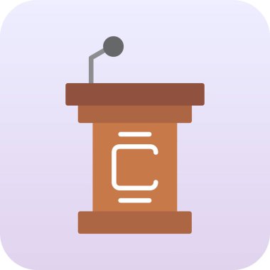 Mikrofon. Web simgesi basit illüstrasyon