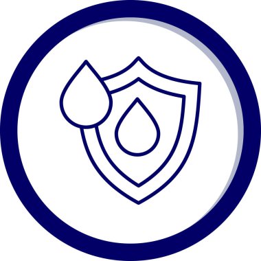 Bir kalkan simgesinin vektör illüstrasyonu