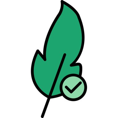 Beyaz arkaplanda yaprak vektör illüstrasyonu