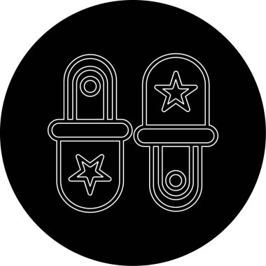 Bir yıldız simgesinin vektör illüstrasyonu