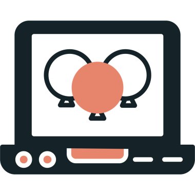 dizüstü bilgisayar web simgesi, vektör illüstrasyonu