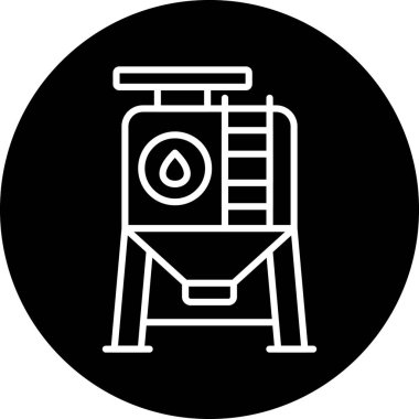 yağ makinesi simgesi, vektör illüstrasyonu