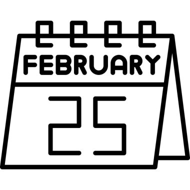 Takvim Şubat simgesi tasarımı