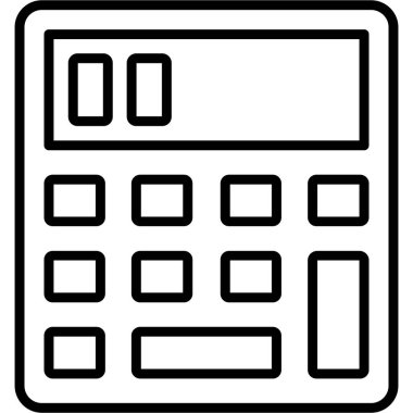 hesap makinesi hesap makinesi simgesi dış hat biçiminde