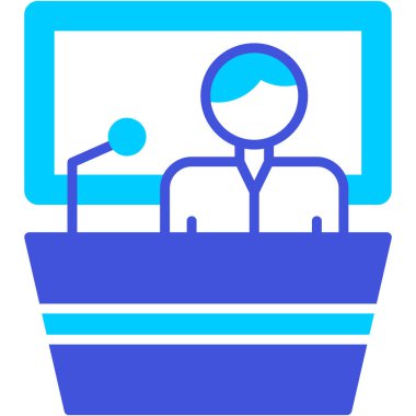 konferans ikonu vektör illüstrasyonu